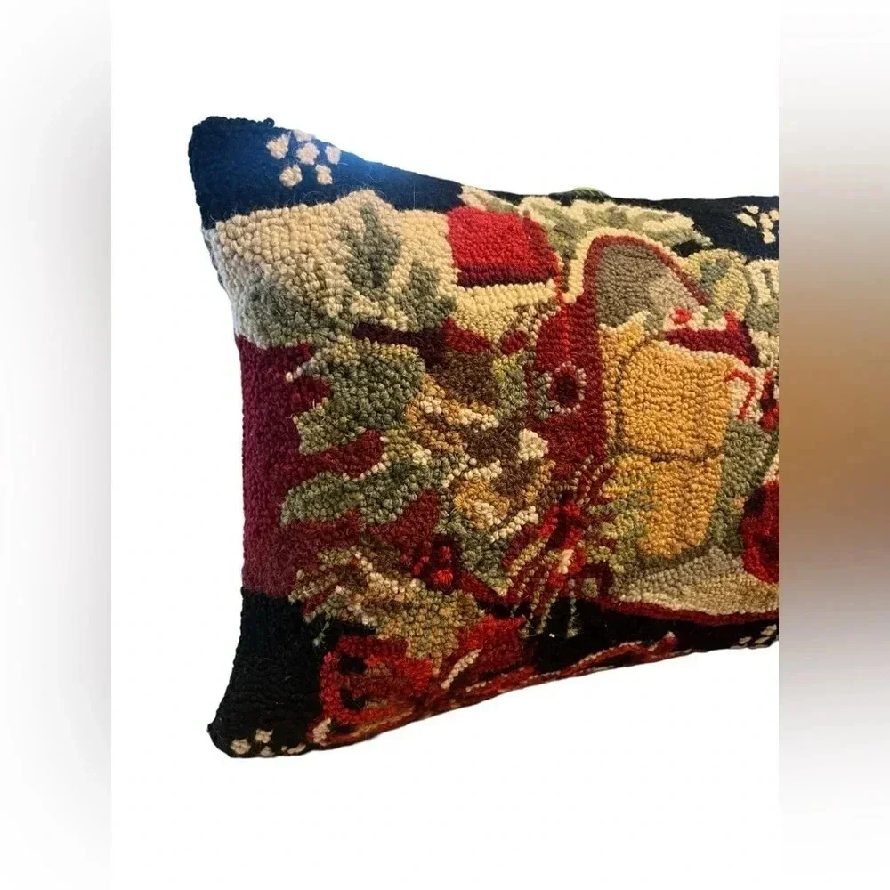 Holiday Christmas Cardinal Mailbox Hook Wool Pillow